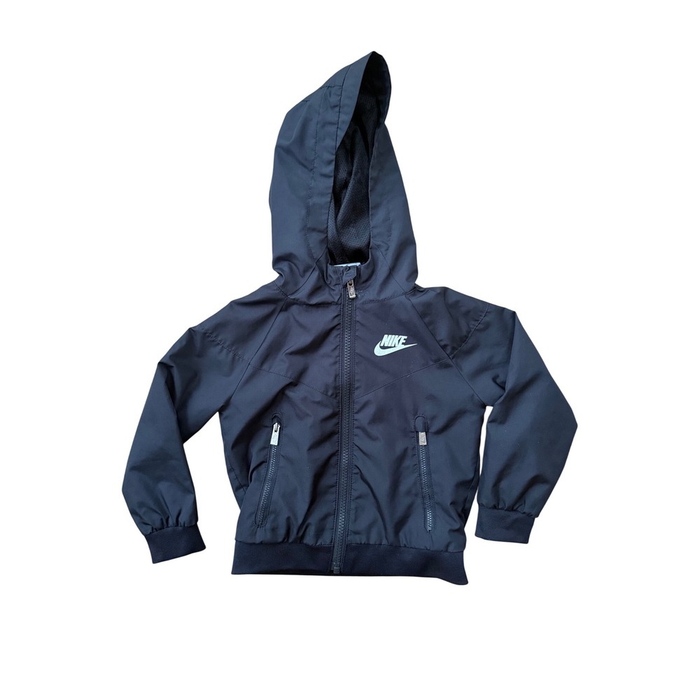 Nike Toddler Boys Black Windrunner Hooded Windbreaker Jacket 2T 86-92cm